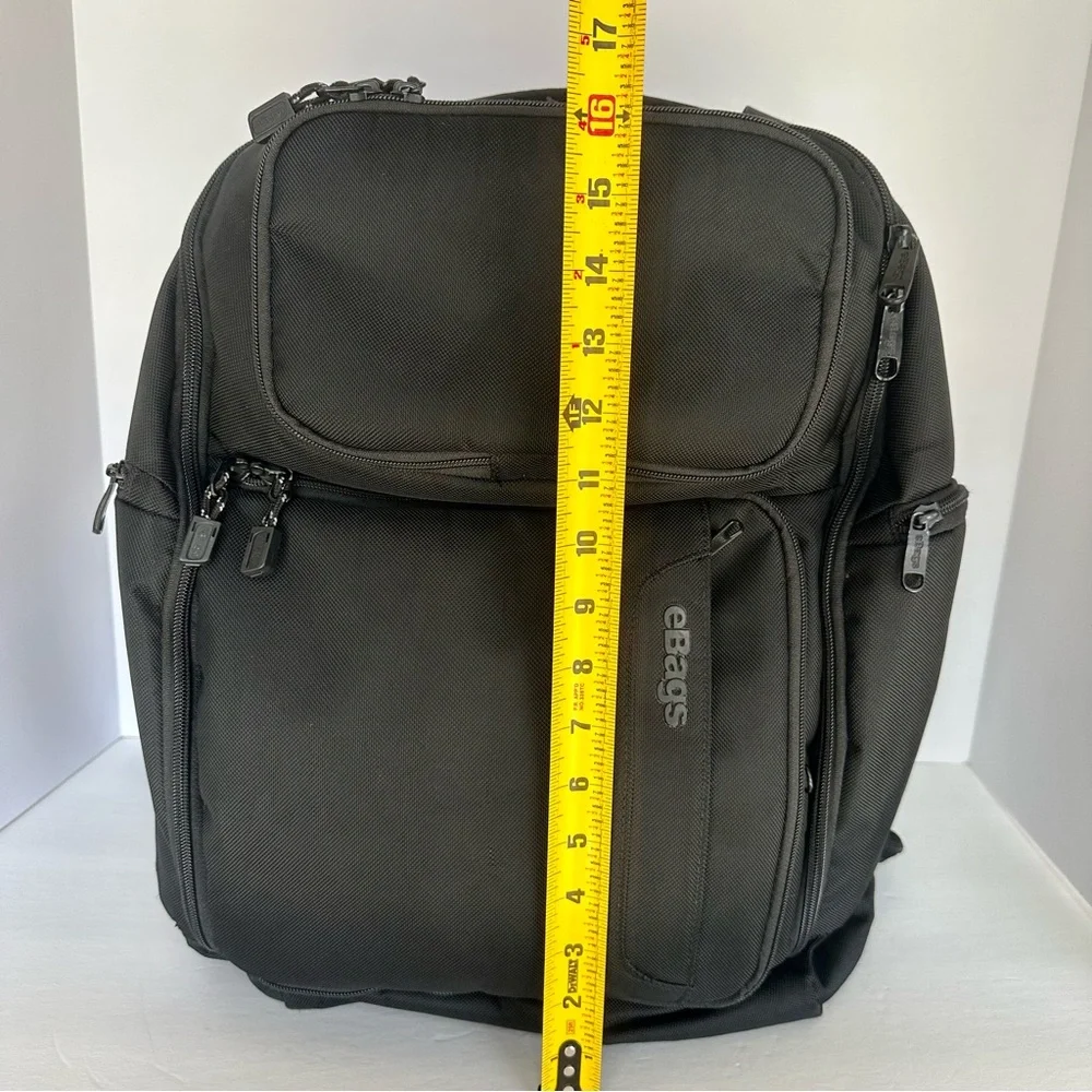 eBags Professional Slim Laptop Backpack Black Travel Work Business Carry On Tech